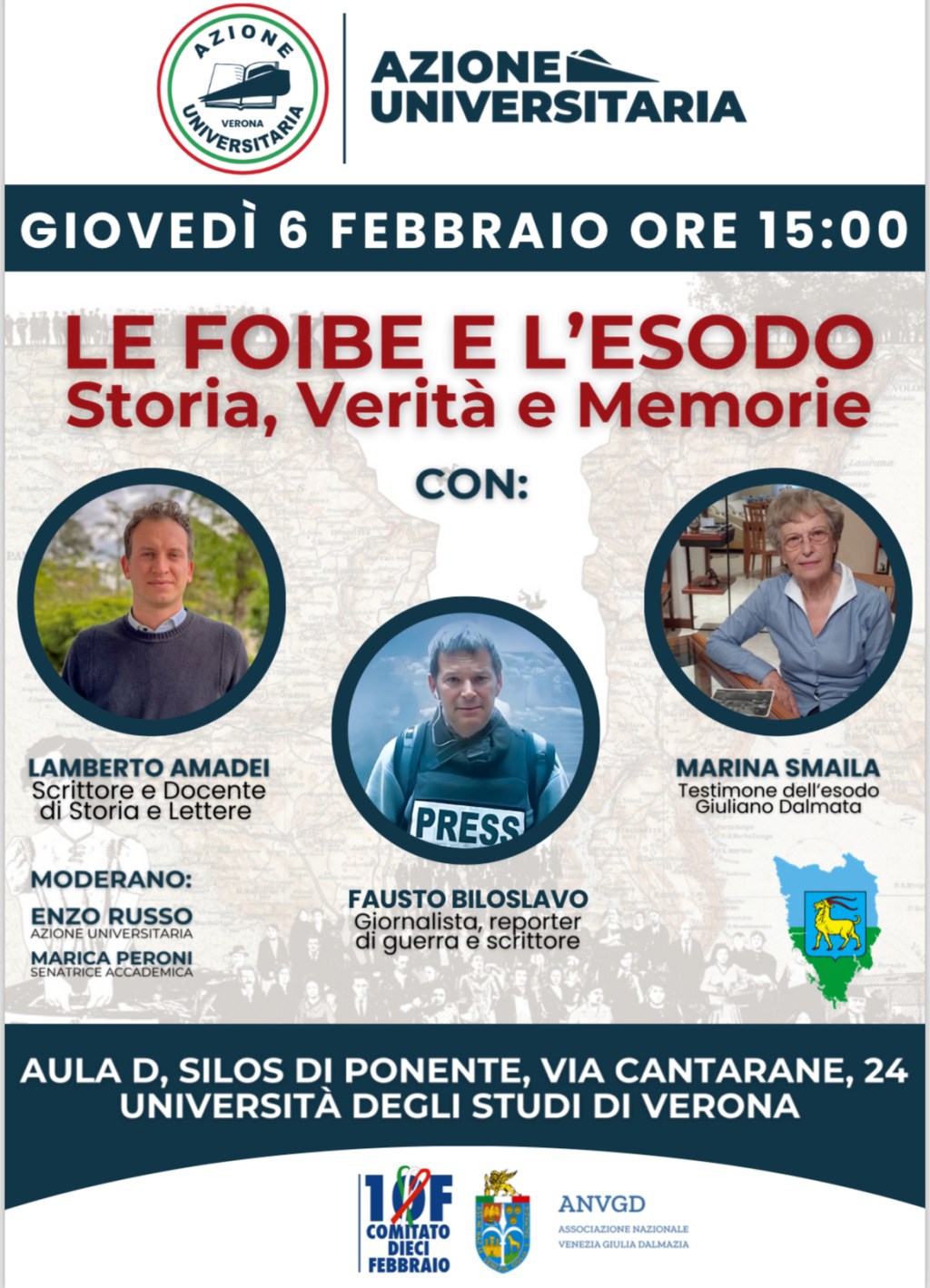 Foibe e Esodo. Convegno del 6 febbraio all’Università di Verona